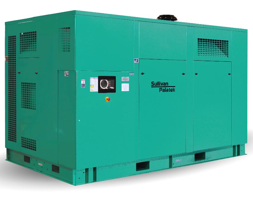 sullivan palatek SP32-450 450 HP base mount rotary screw air compressor with optional sound enclosure